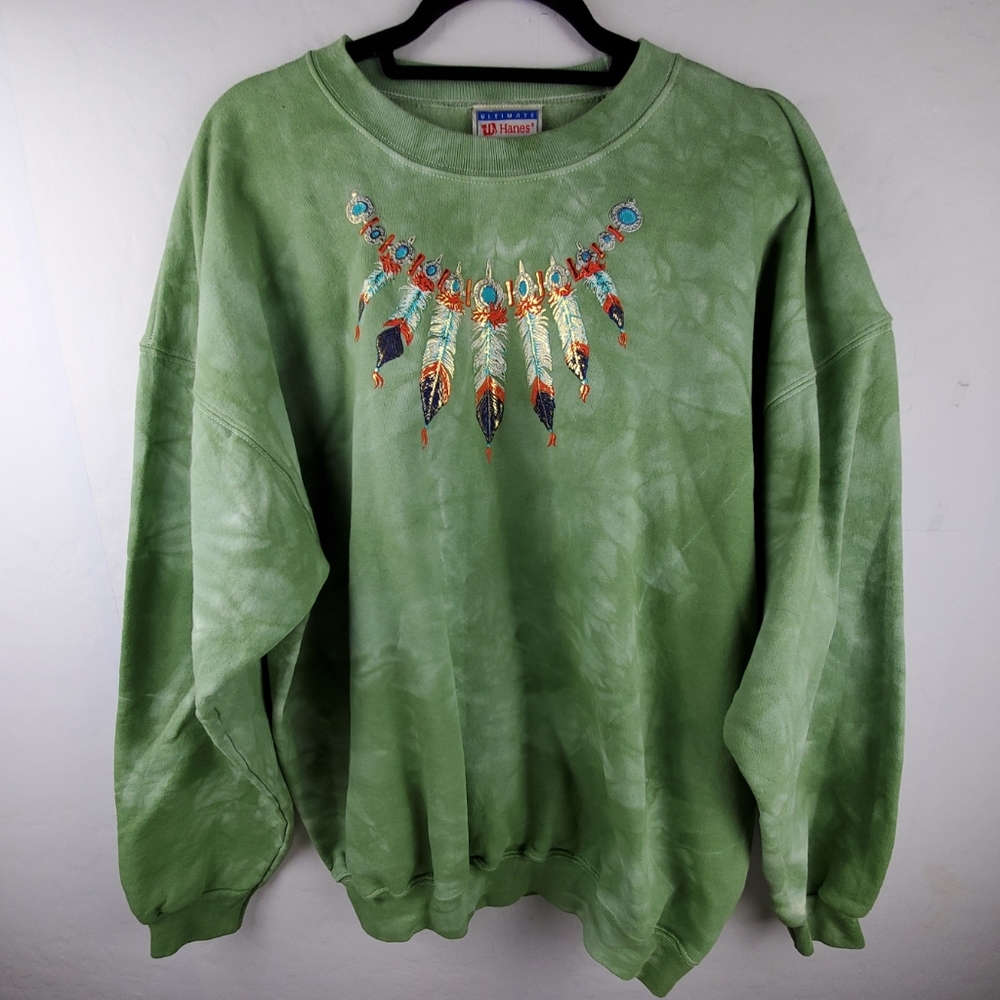 ULTIMATE HANES COTTON Tie Dye Graphic Sweatshirt